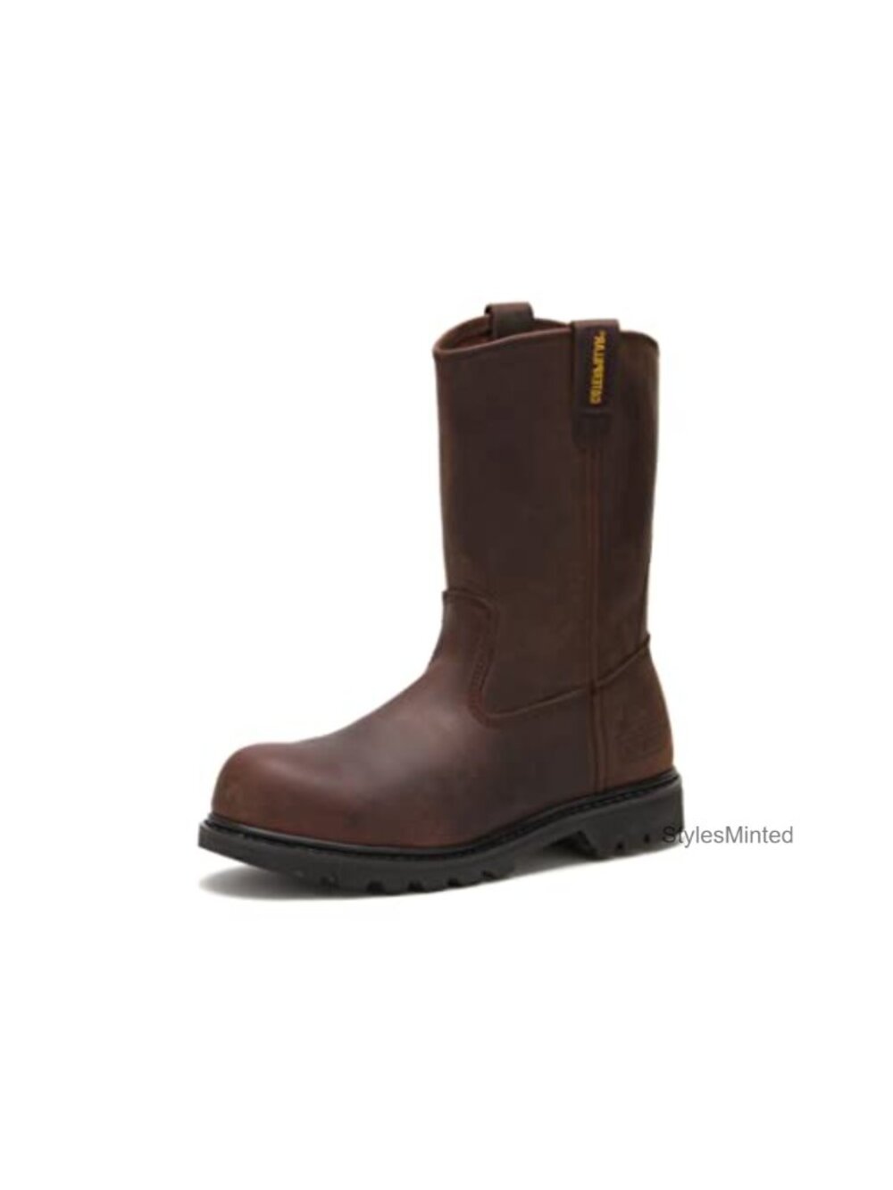 Revolver Pull-On Steel Toe Full-Grain Leather Work Boot